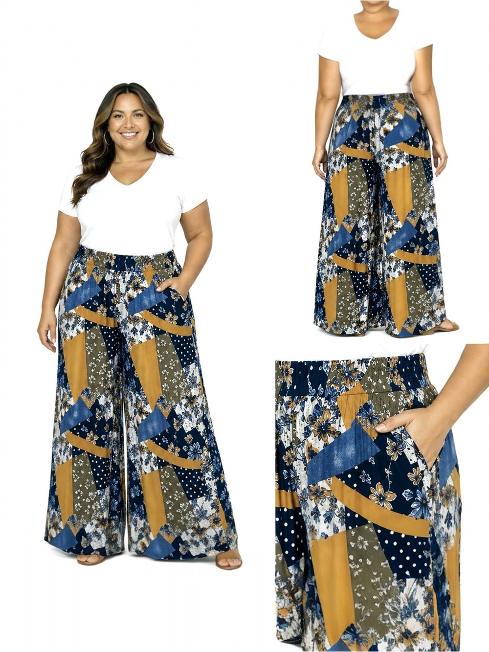 Coldwater Creek Palazzo Pants Boho 3X